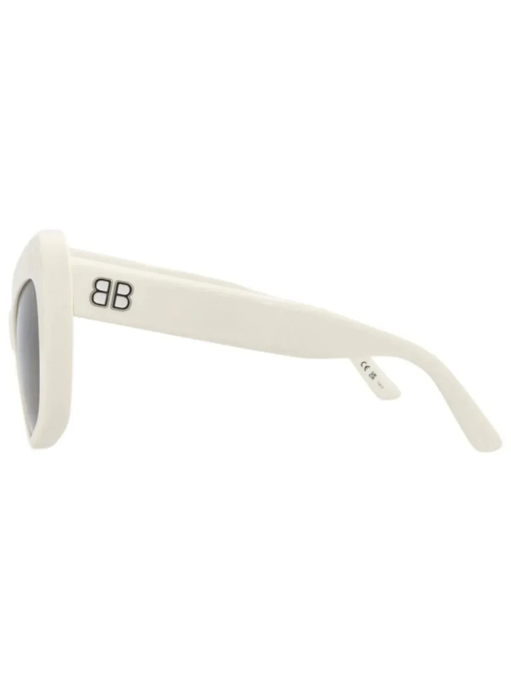 New Balenciaga Women's Sunglasses Cat Eye Recycled Acetate Frame White White
